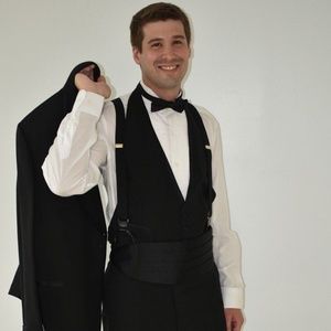 Tuxedo with vest and suspenders Clearance